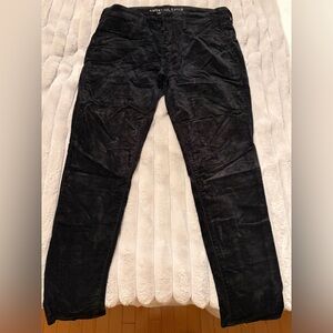 American Eagle Outfitters Black Velvet Pants